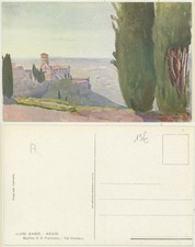 ASSISI -PERUGIA -BASILICA DI S. FRANCESCO ARTISTA LUIGI ZAGO CARTOLINA