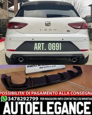 SEAT LEON 5F 2012-2016 FR SOTTO PARAURTI POSTERE ABS NERO DIFFUSORE