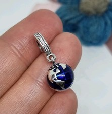 ESCLUSIVA UNICEF Ciondolo Pandora Originale Il Nostro Pianeta Blu Un Mondo 💕 RARO 