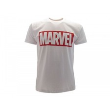 T-Shirt Marvel logo bianca