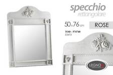 SPECCHIO DA PARETE SPECCHIERA SHABBY CHIC CORNICE ROSE CLASSICO MODERNO 76*50cm