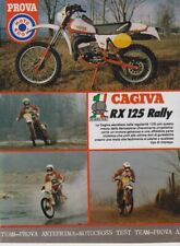 advertising TEST MOTO CAGIVA RX  125 RALLY  1981 MOTOITALIANE  VINTAGE ENDURO