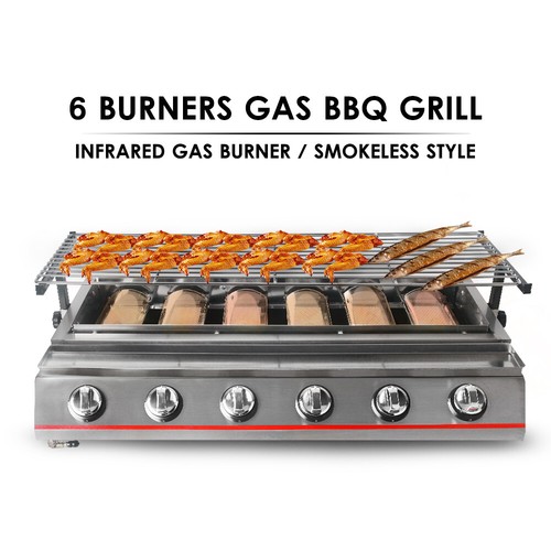 Burners gas bbq grill - 6,