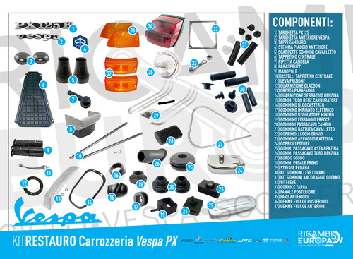 Kit restauro compatibile - restauro, vespa