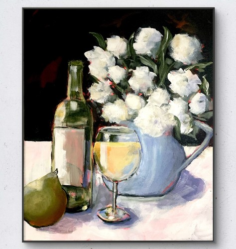 Quadro natura morta - , vino