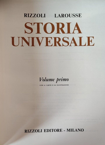 Storia universale volumi - storia,