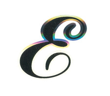 Lettera Adesiva "E" Olografica