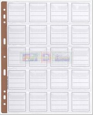 Inserto "UNI" x 20 monete (45×47 mm) f.to UNI + cartoncino bianco