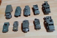 Lotto 10 Veicoli Militari Da Guerra Politoys Sam Toys con Mancanze Vedi Foto