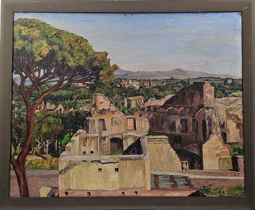 Dipinto olio tela - olio, su