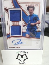 Andrea Pirlo /99 autografo e doppia patch Italia Panini Immaculate