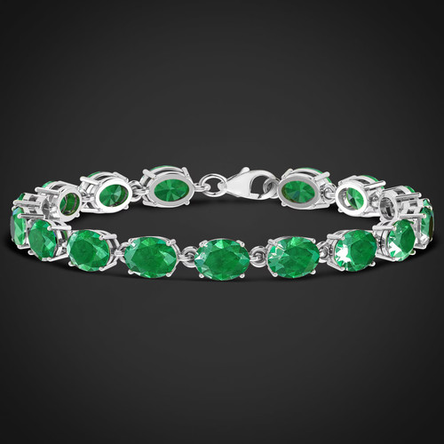 Bracciale tennis smeraldo