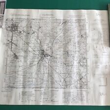 CARTA TOPOGRAFICA CASERTA MAPPA per uso militare Vintage D'epoca 1954