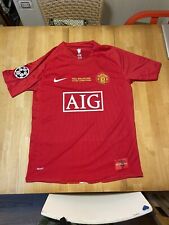 RONALDO 7 MANCHESTER UNITED 2007 2008 HOME MAGLIA JERSEY FINAL MOSCOW UCL