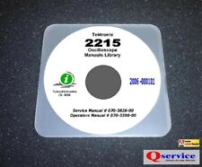 Tektronix TEK 2215 Servizio Oscilloscopio + CD Manuale Operativo con Diagrammi A3 17"x11"