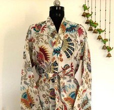 Kimono unisex bianco floreale