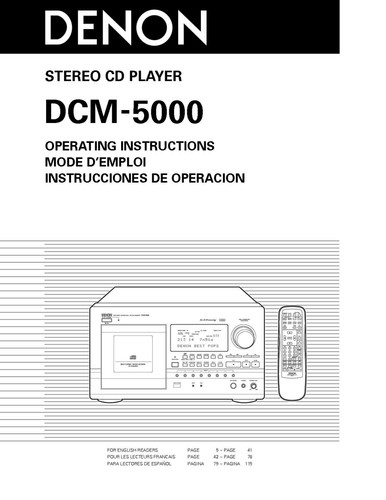 Denon dcm 5000 - denon, cd