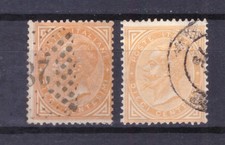 FRANCOBOLLI Italia Regno Vittorio Emanuele II 1863-65 10 c. Varietà Colore FXD9