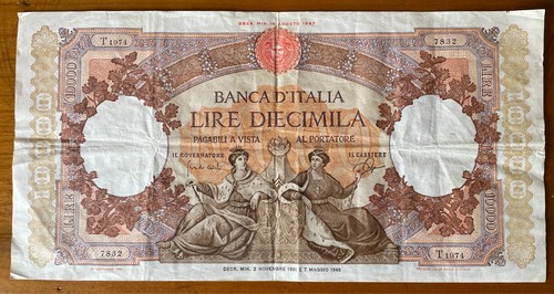 Banconota 10000 lire carli - 10000,