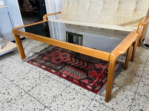Tavolino vetro teak - tavolino,