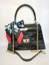 Luxury Genuine Leather Bag – Made in Italy – Croc Pattern – Classy & Chic