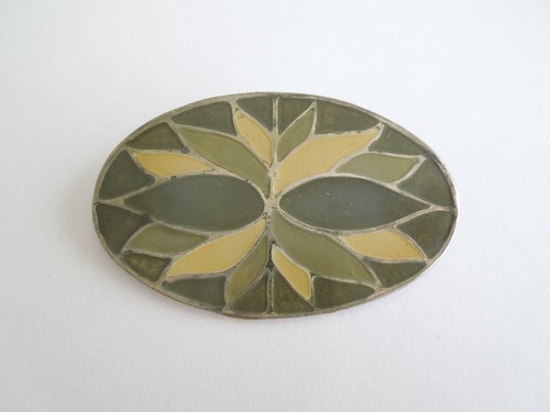 Spilla vintage smalto verde - spilla,