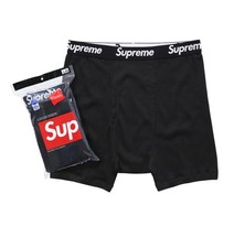 Slip Boxer Supreme/Hanes (confezione da 4) - Nero - Taglia Large Spedizione Rapida Gratuita 🚚