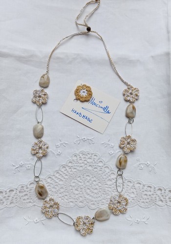 Collana regolabile con fiori - collana,