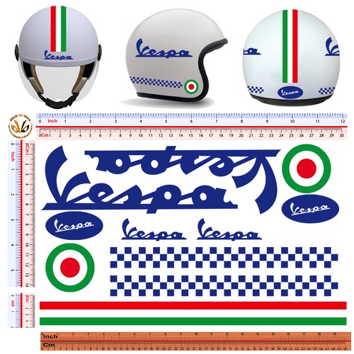 Adesivi casco vespa strisce