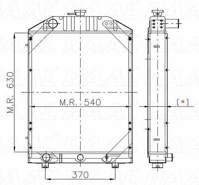 Radiatore trattore per fiat - per,