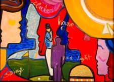 Carlo Massimo Franchi, Club House, tecnica mista su plexiglass 52x38x13cm