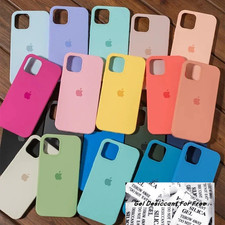 Liquid Silicone Case Per iPhone 16 15 14 13 12 Plus Pro Max Logo Custodia Cover