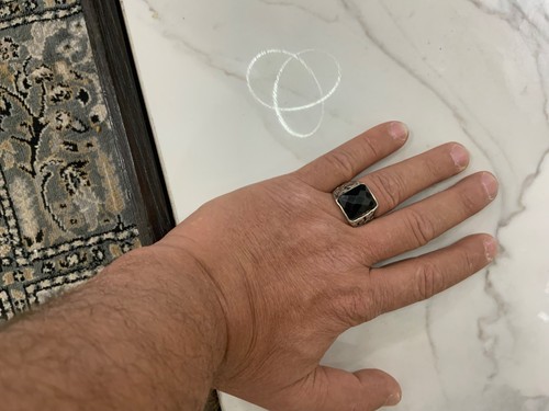 Anello uomo argento - , cristallo