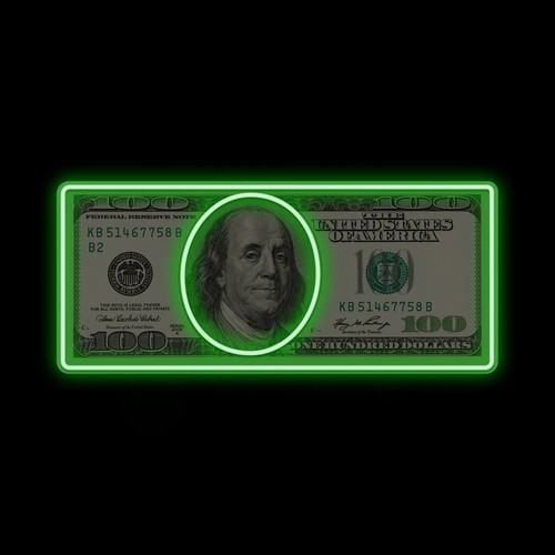 Insegna neon dollaro - neon,