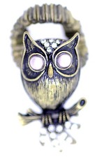 Anello charm allungabile gufo