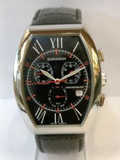 ROMANSON CHRONOGRAPH QUARZO QUADRANTE NERO TL4137HM SVIZZERO UOMO FUNZIONANTE