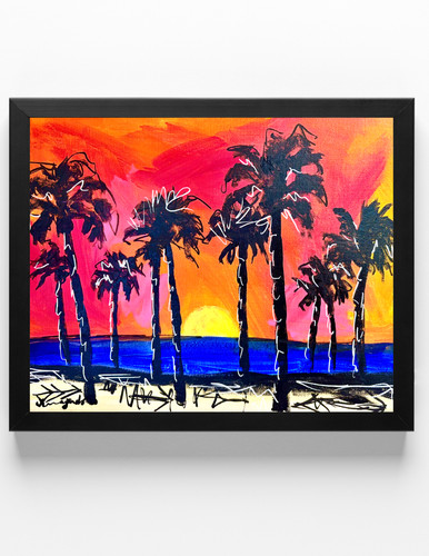 Guajardo art palme - palme, tramonto