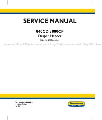 New holland 840cd 880cf - new, 840cd,