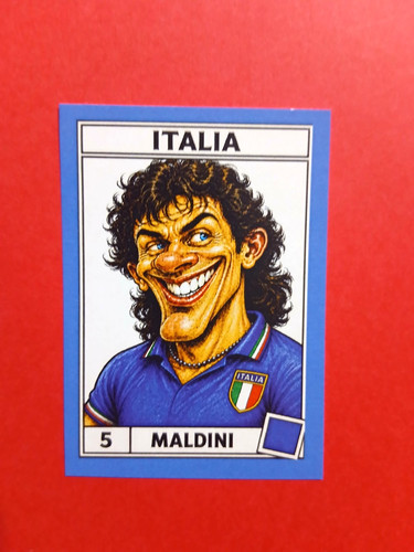 Figurina caricatura calciatori - figurina,