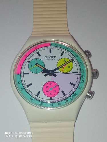 Swatch chrono 1990 white - chrono,