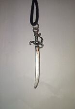 COLLANA CIONDOLO METALLO SPADA SCIABOLA C113