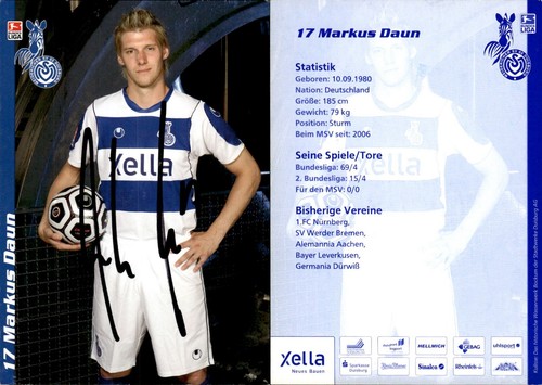 Markus daun autogrammkarte - markus,