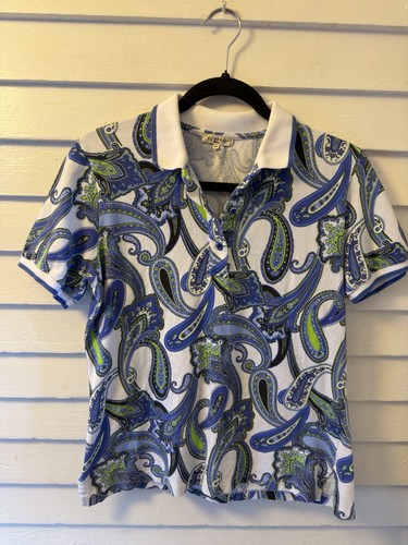 Polo etro bianca blu paisley - blu,