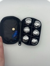 SET MINI SFERE BOCCE SFERE METALLO ACCIAIO CROMATO 