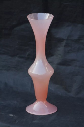 Vase verre opaline - , rose