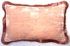 Cuscino PLAIN frangia rosa