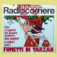 TARZAN - radio corriere TV locandina pubblicitaria anni 70/80- k2