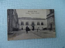 ANTICA CARTOLINA-MINERVINO MURGE-CASTELLO-PALAZZO COMUNALE-VIAGGIATA 1917