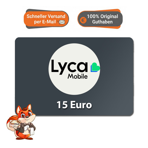 Lyca mobile euro credito - 15€,
