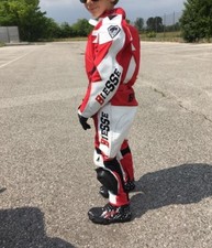 TUTA MINIMOTO BAMBINO ANNI 4/5 6 7 8 9 10 11 12 13 14 GOBBA PROTEZIONI CE BIESSE